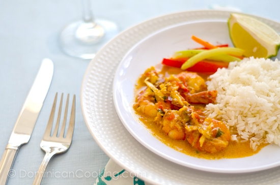 Camarones con coco y jengibre (shrimps with coconut and ginger) Camarones con coco y jengibre (shrimps with coconut and ginger)