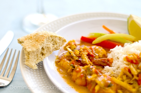 Camarones con coco y jengibre (shrimps with coconut and ginger) Camarones con coco y jengibre (shrimps with coconut and ginger)