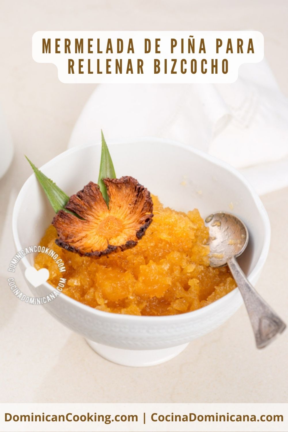 Receta mermelada de piña para relleno de bizcocho.