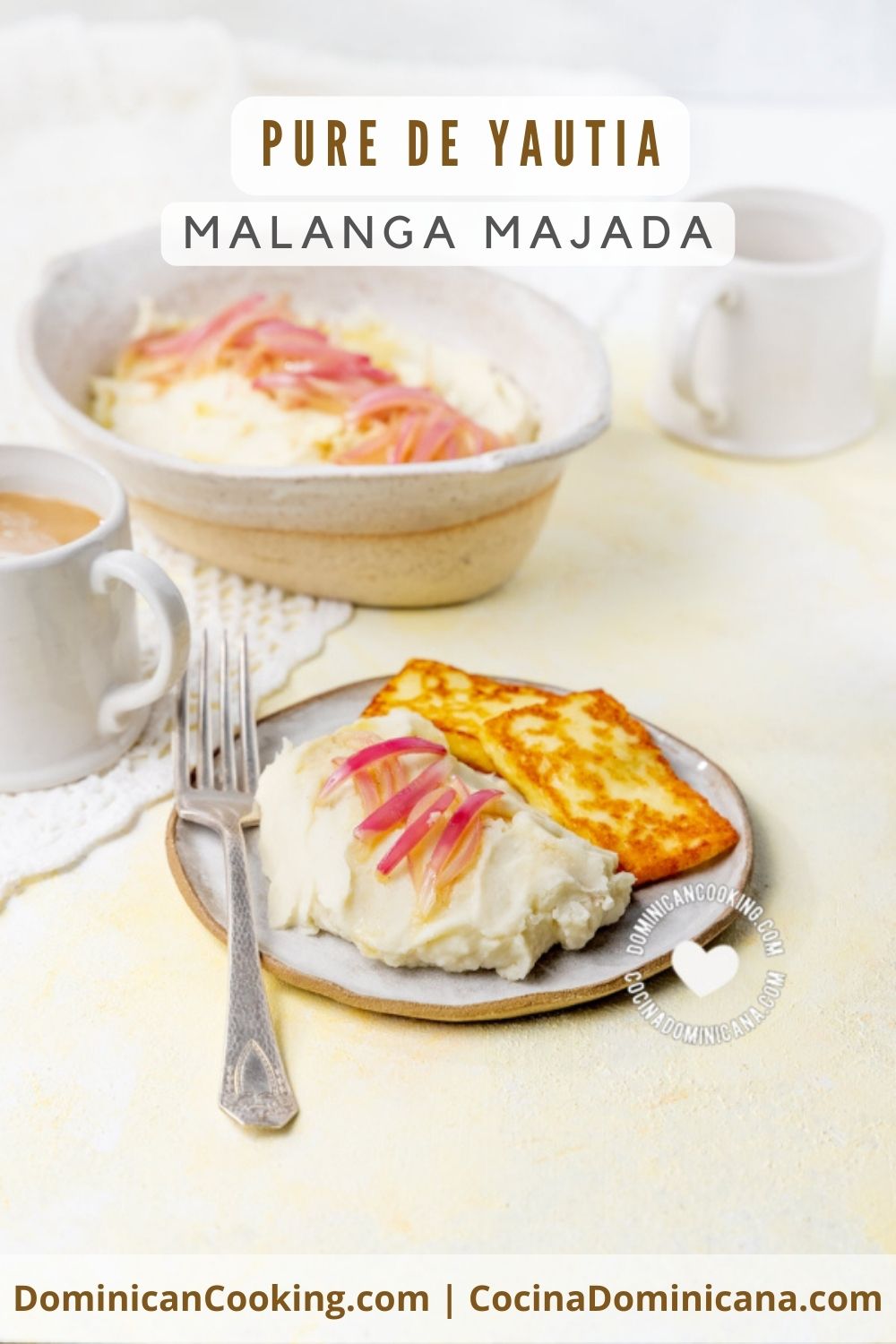Receta de puré de yautía.