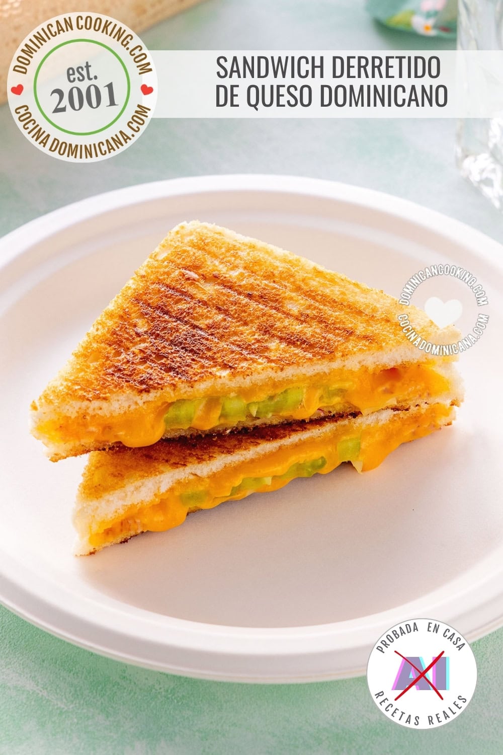 Receta Sandwich derretido de queso.