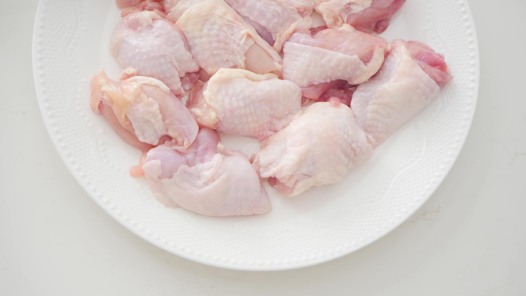 Chicken pieces.