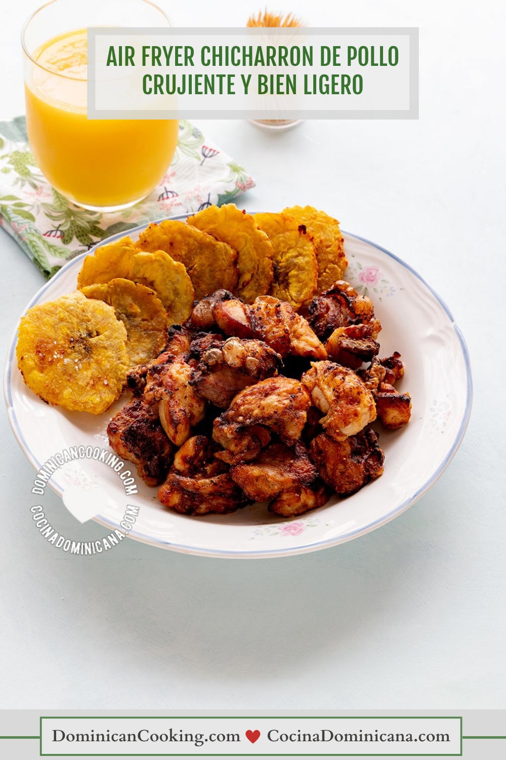 Chicharrones de pollo al air fryer.
