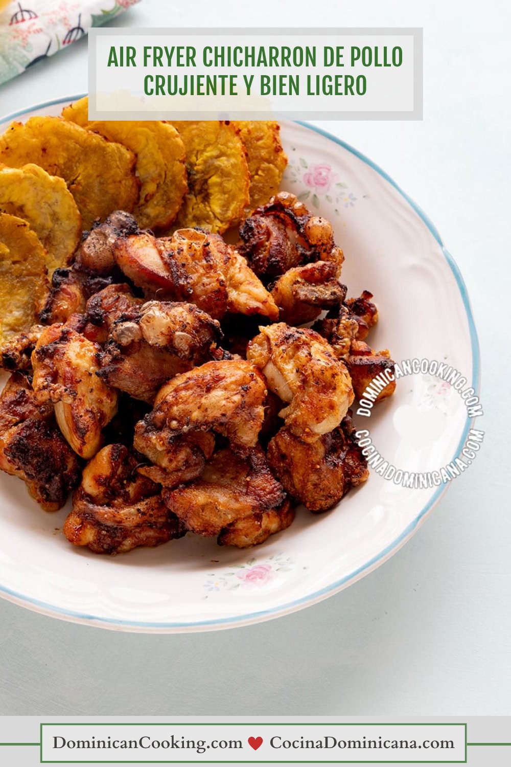 Chicharrones de pollo al air fryer.
