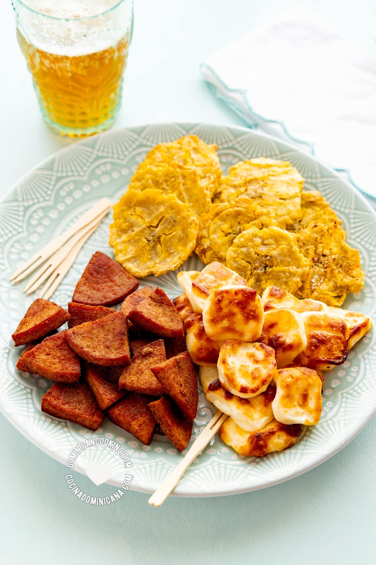 Queso de freir y salami dominicano al air fryer.