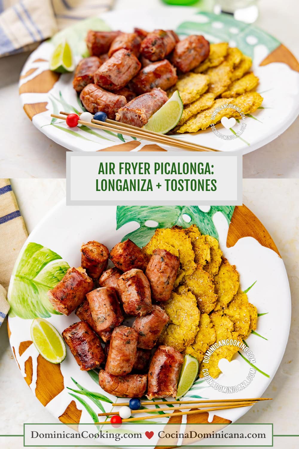 Longaniza en air fryer (freidora de aire).