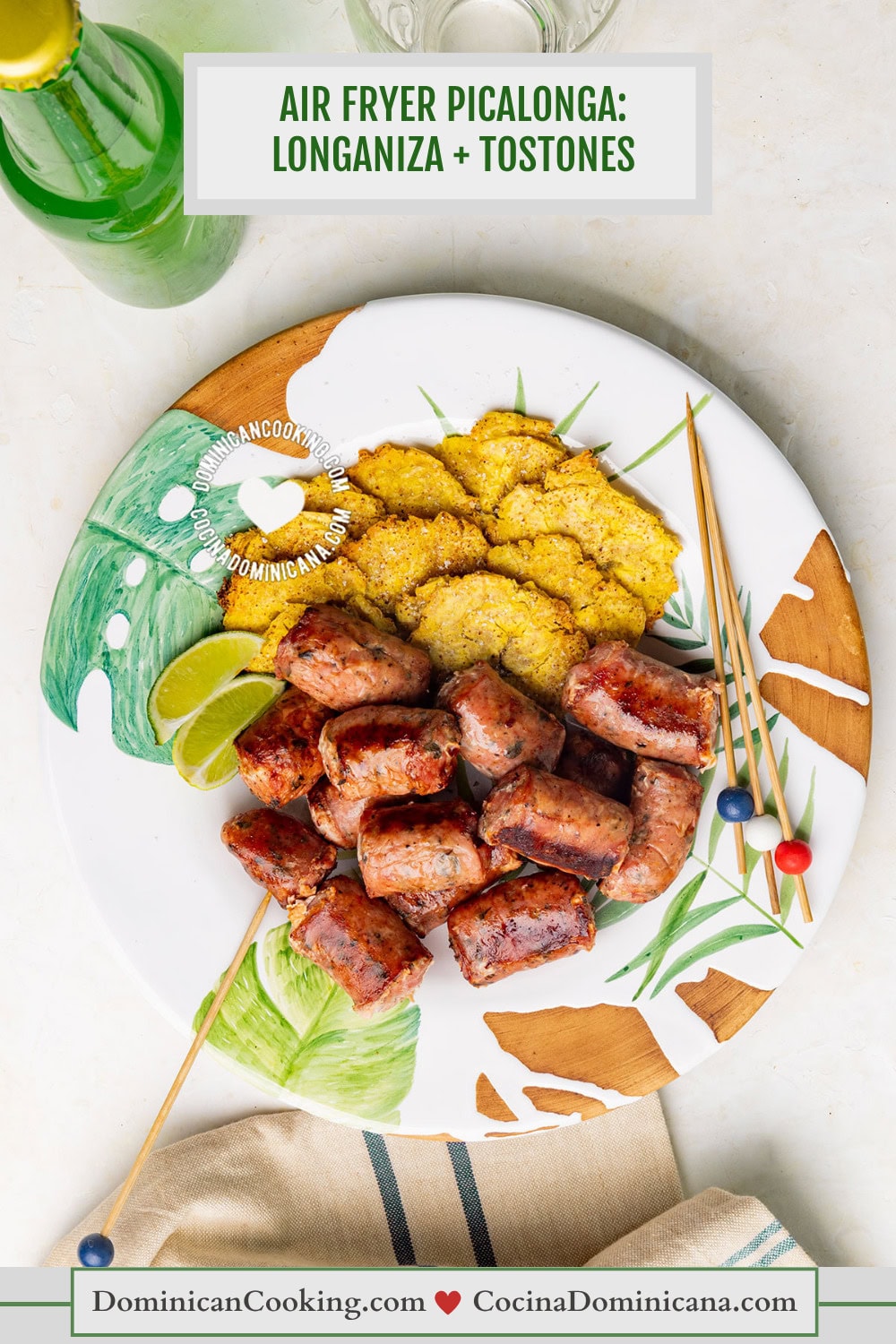 Longaniza en air fryer (freidora de aire).