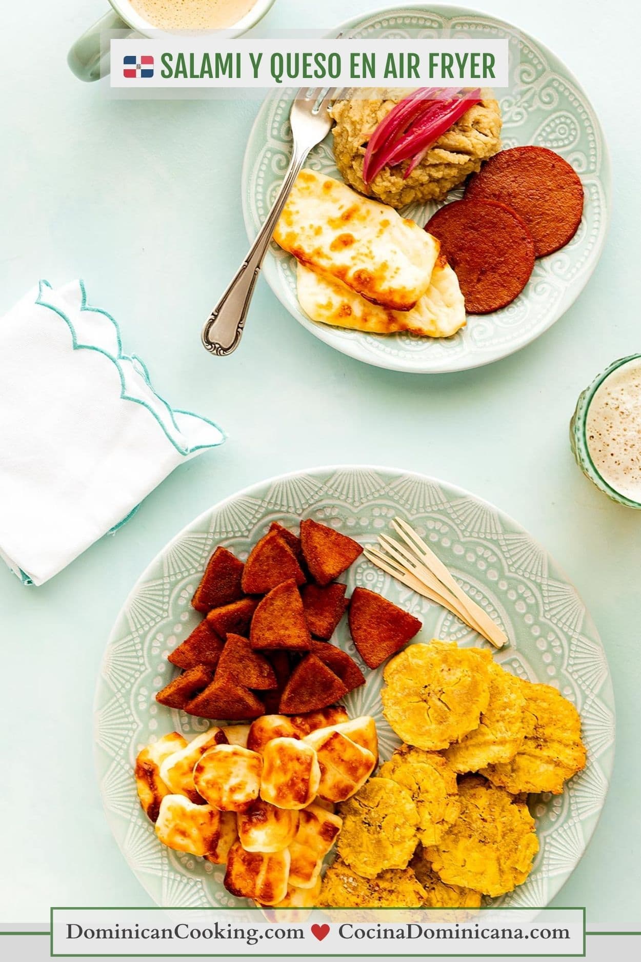 Air fryer salami y queso de freir.