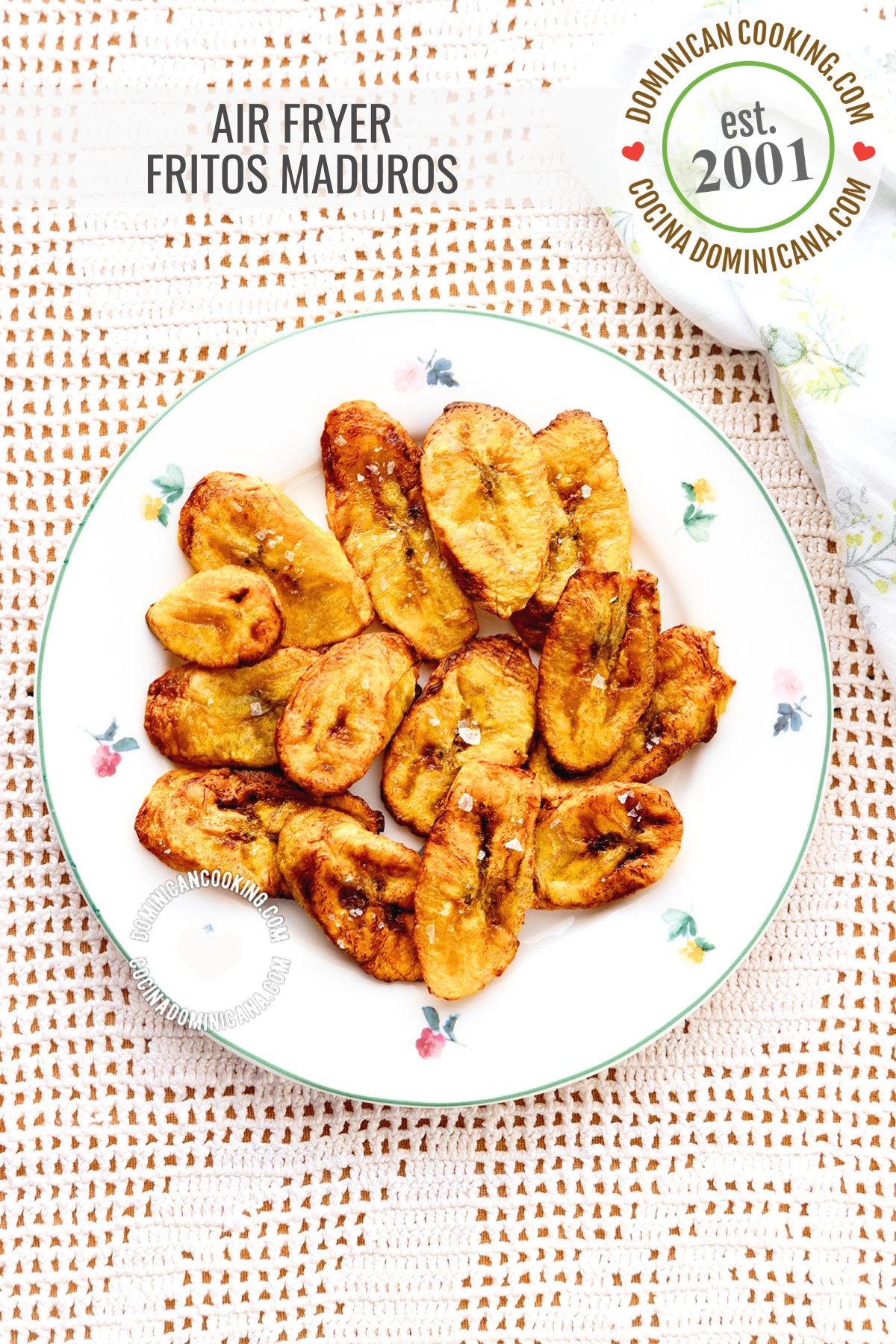 Air fryer fritos maduros.