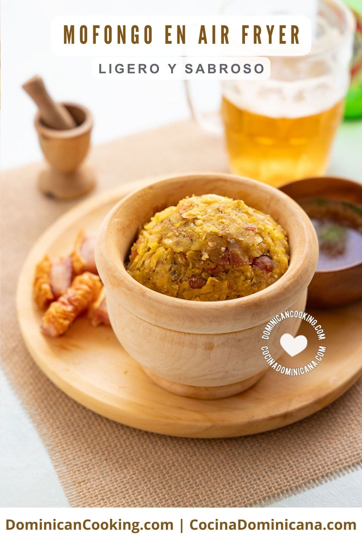 Mofongo en freidora de aire (air fryer).