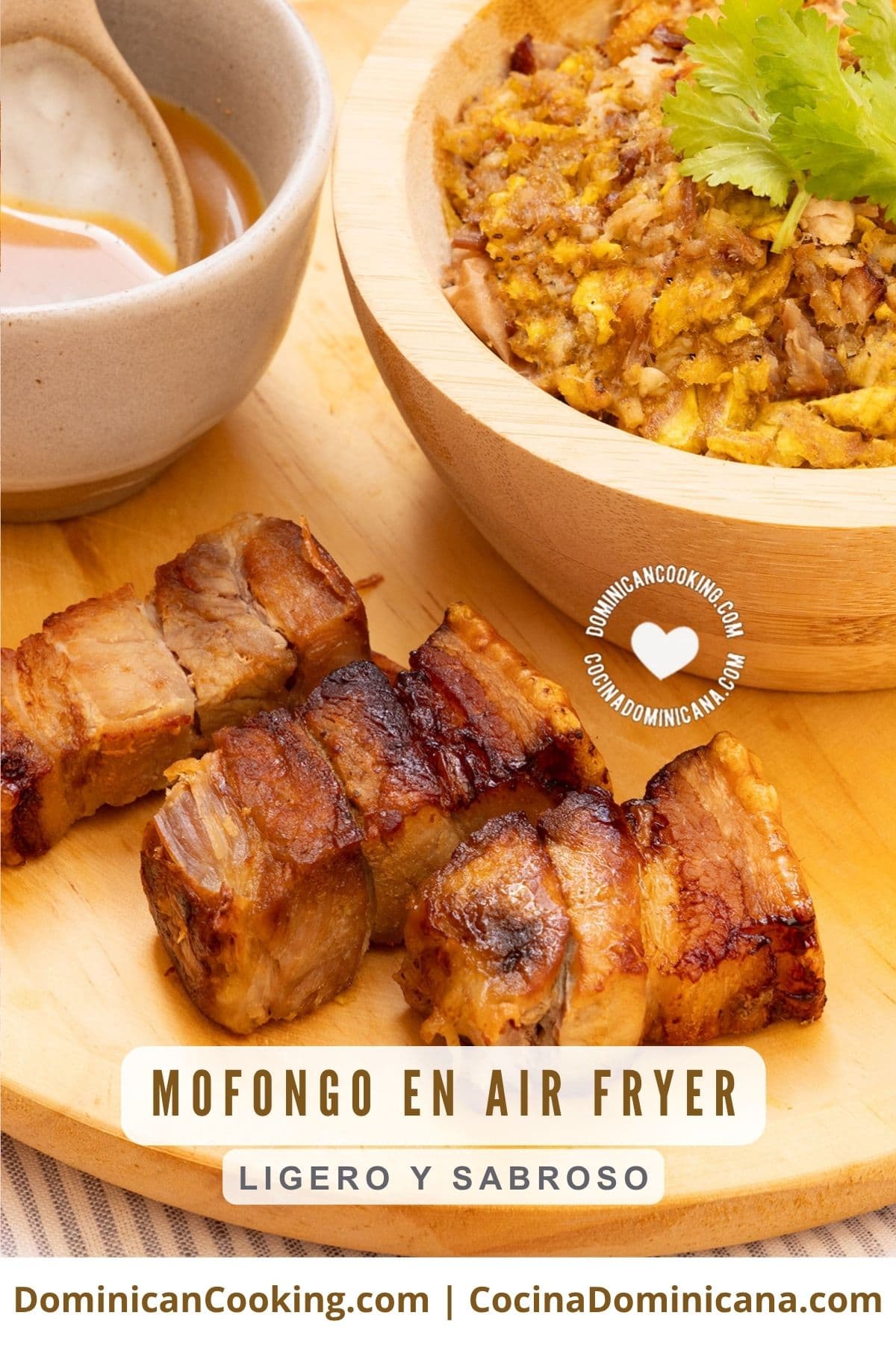 Mofongo en freidora de aire (air fryer).