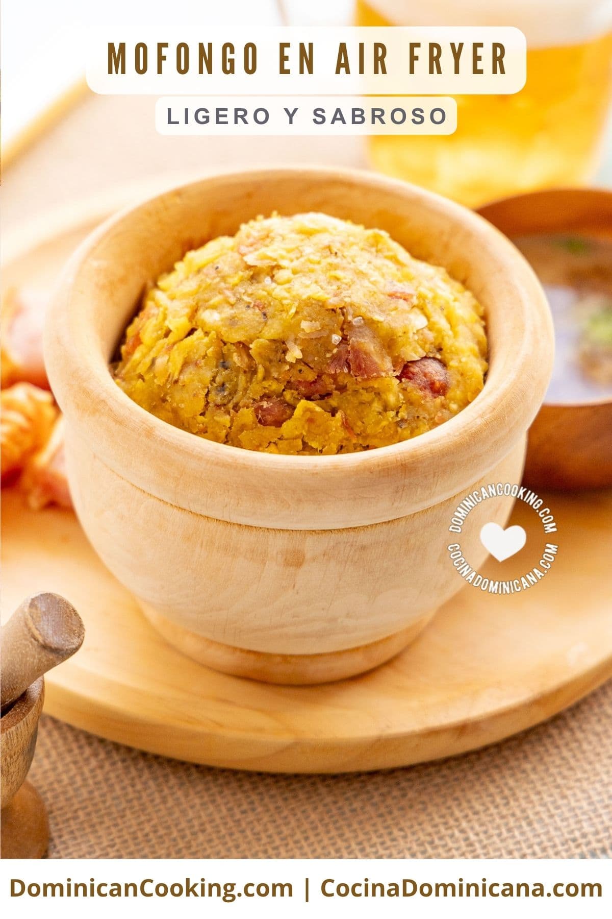 Mofongo en freidora de aire (air fryer).