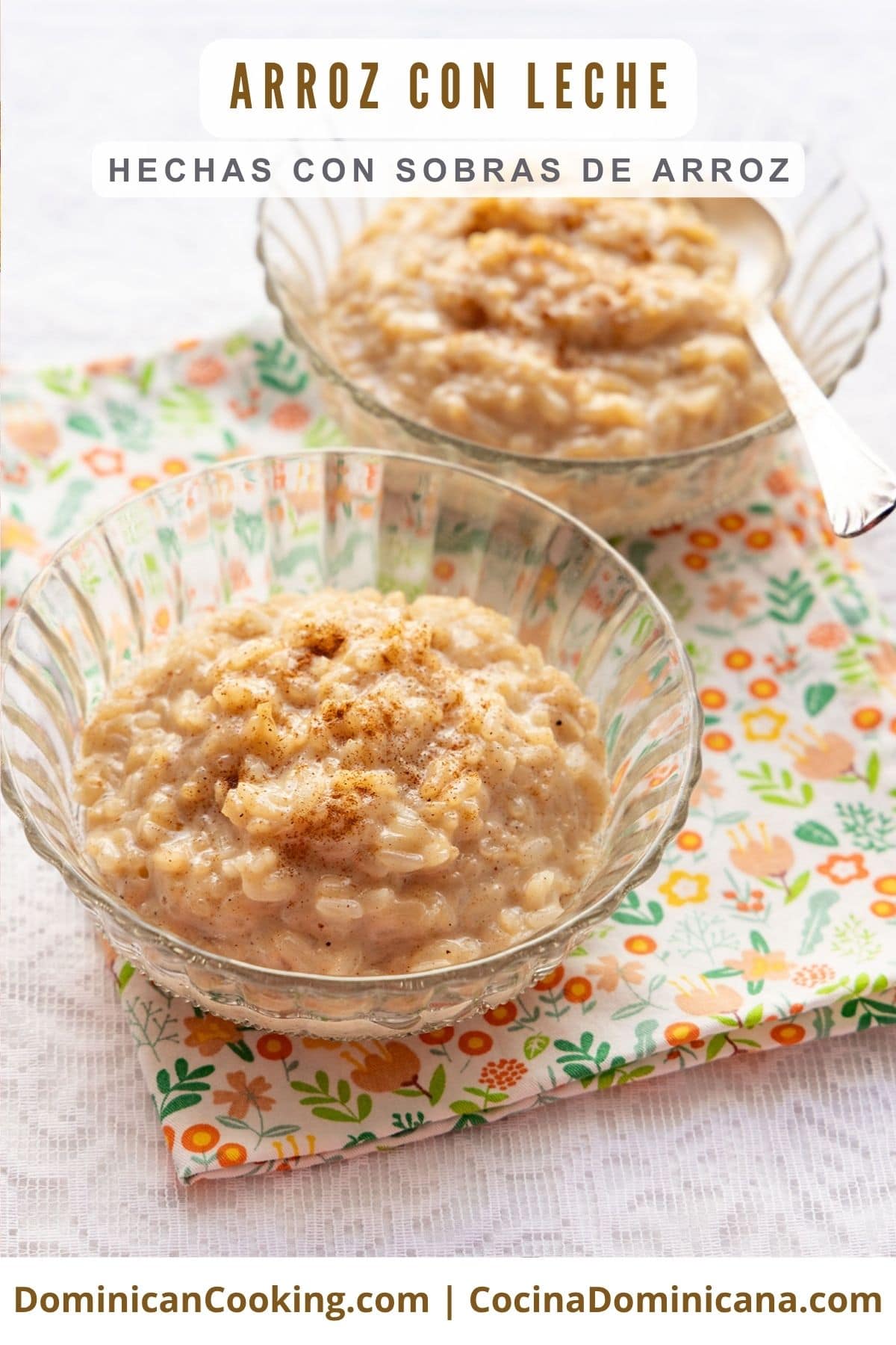 Arroz con leche con arroz blanco sobrante.