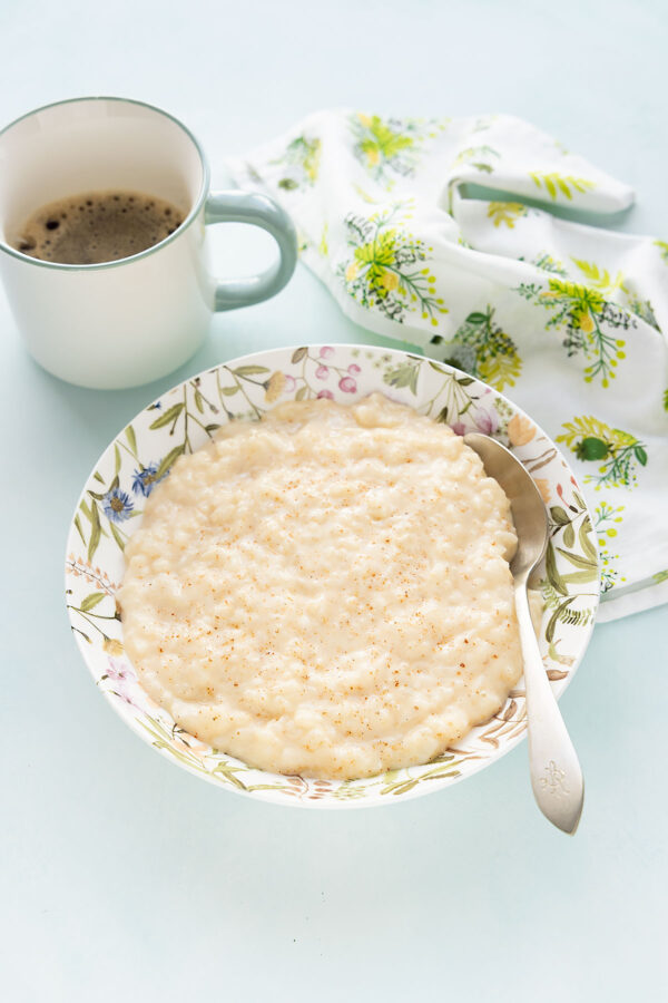 Arroz con leche salado.