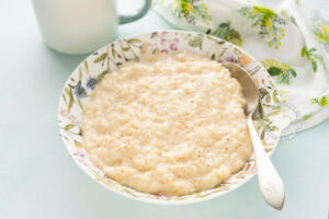 Arroz con leche salado (sin azúcar).